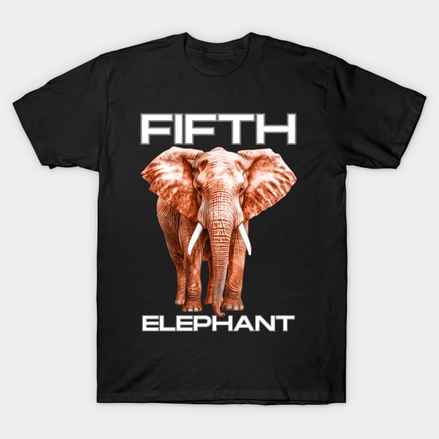 Fifth Elephant | Elephantine Diva: Style on the Fifth Level T-Shirt by Ola Draws